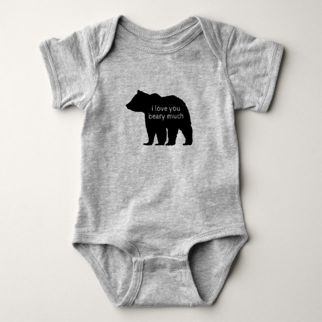 Body Love You Beary Beaucoup Oear Cub Baby Bodysuit (Devant)