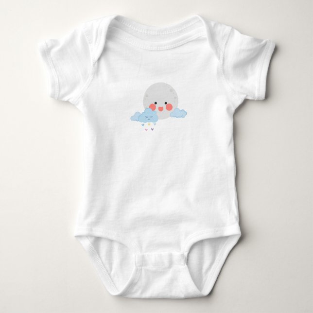Body Lune et nuage design mignon (Devant)