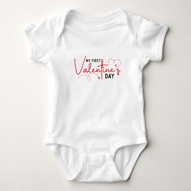 Body Ma 1ère chemise de bébé pour la Saint-Valentin (Devant)