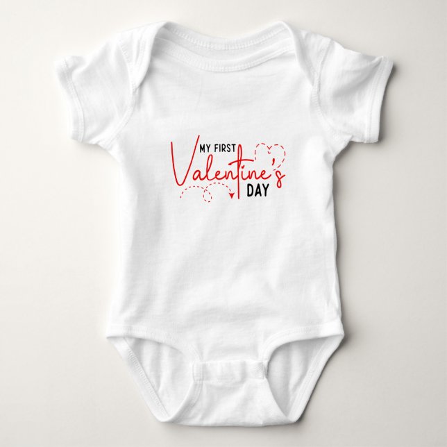 Body Ma chemise de bébé pour ma 1re Saint-Valentin (Devant)