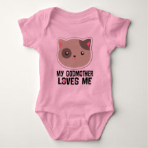 Ma Godmère m'aime Kitty Cat Girls T-shirt