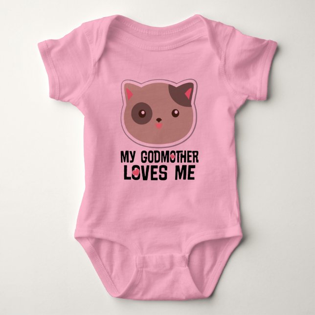 Body Ma Godmère m'aime Kitty Cat Girls T-shirt (Devant)
