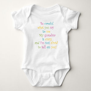 Body "Ma grand-mère est folle" T-shirt bébé
