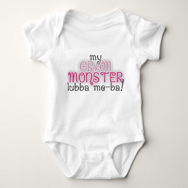 Body Ma grand-mère Lubba Meba ! Baby Girl Onsie (Devant)