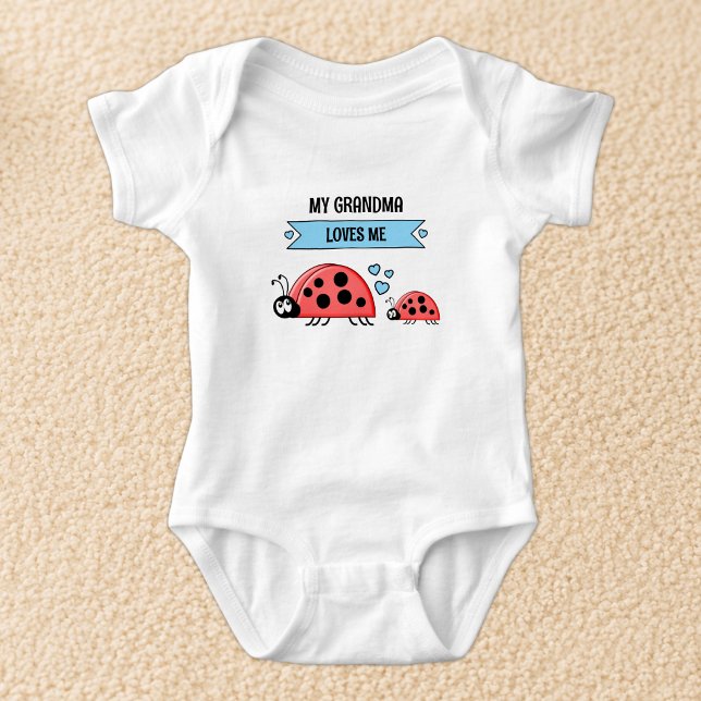 Body Ma grand-mère m'aime coccinelles bleues (Créateur téléchargé)