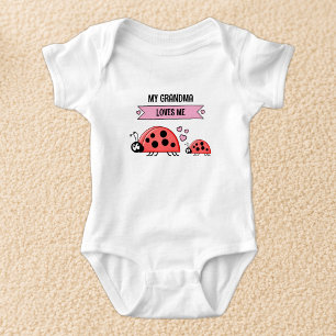 Body Ma grand-mère m'aime coccinelles rose