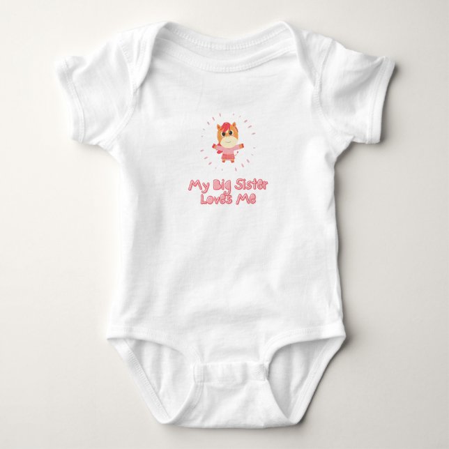 Body Ma Grande Soeur M'Aime Bébé Bodysuit (Devant)