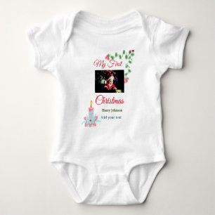 Body Ma première bougie de Noël ajouter photo nom bébé