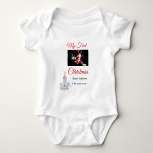 Body Ma première bougie de Noël ajouter photo nom bébé