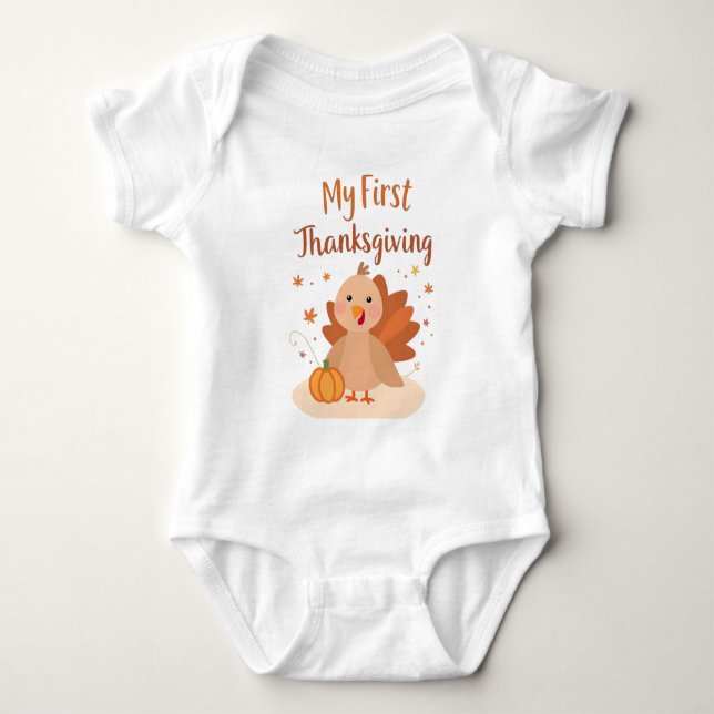 Body Ma première combinaison de dinde de Thanksgiving (Devant)