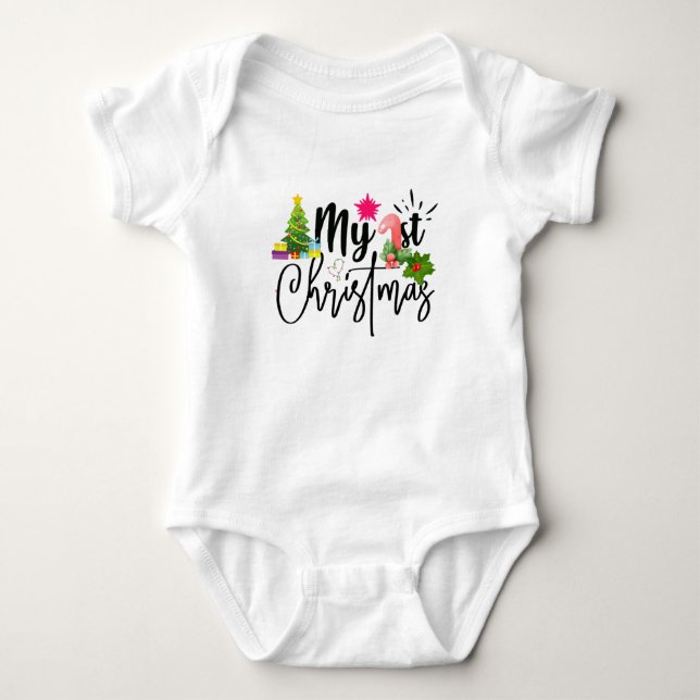 Body ma première tenue pour bébé de noël (Devant)