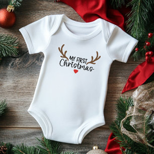 Body Ma première typographie de Noël Cerfs simples bois