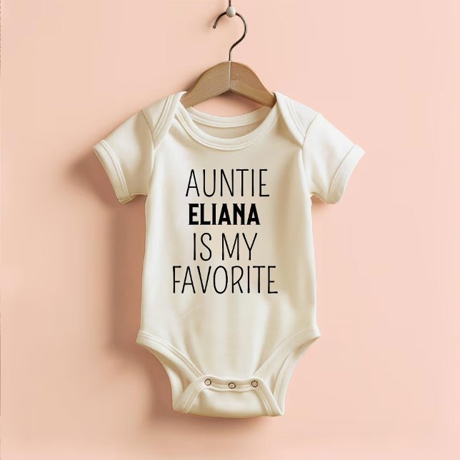 Body Ma Tante Est Mon Favori Funny Branché Genre Neutre (Auntie Is My Favorite Funny Trendy ﻿Gender Neutral Baby Bodysuit)