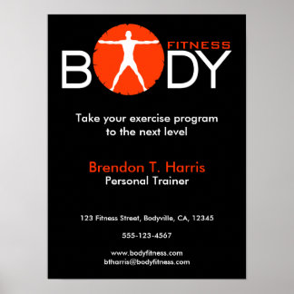 Body Madness Gym Coach Fitness Instructor Affiches