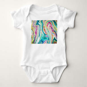 Body Magic Marbling : Metallic Paint Design.