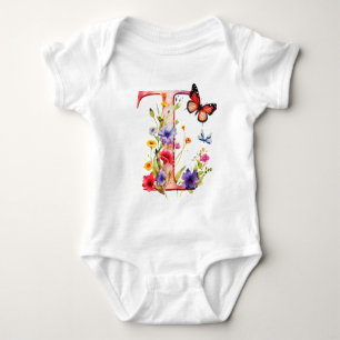 Body Magnifique Papillon de Fleur Sauvage Monogramme