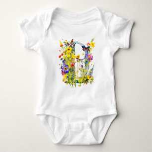 Body Magnifique Papillon de Fleur Sauvage Monogramme
