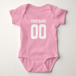 Body maillot de football rose personnalisé numéro de ma