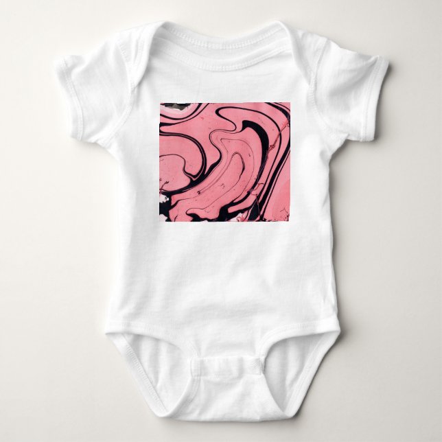 Body Main en marbre rose noir dessinée (Devant)