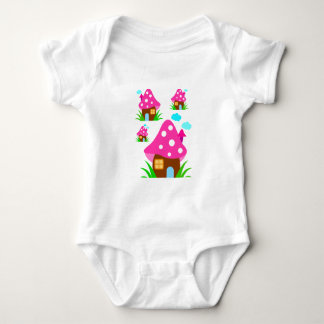 Body Maison Champignon Rose Mignonne et Nuages Couvertu