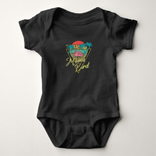 Body Mama Bird Flamant rose Sunset Palm Tree Beach anné