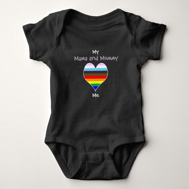 Body Mama et maman Rainbow Heart Bodysuit pour bébé (Devant)