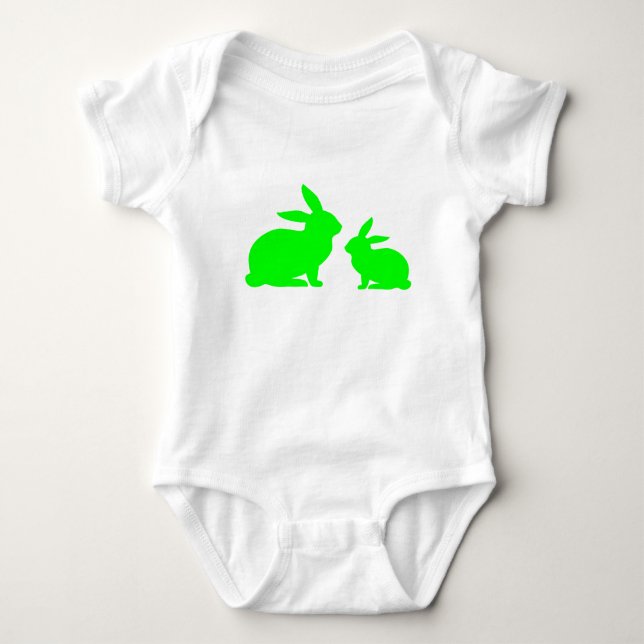 Body Mama verte et Baby Bunny Bodysuit (Devant)