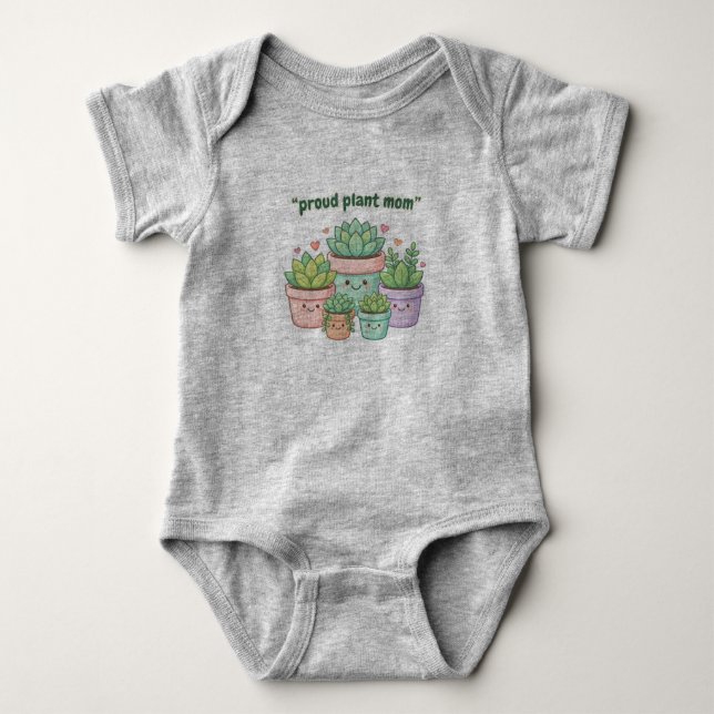 Body Maman de plante fière Dessin chibi succulentes drô (Devant)