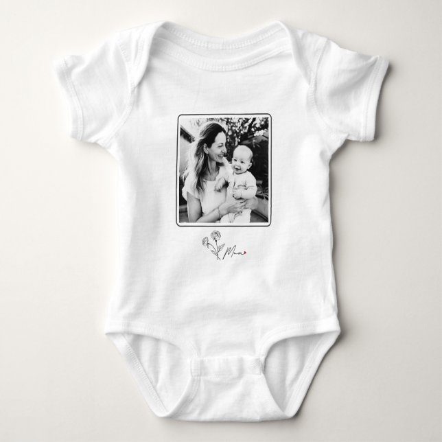 Body Maman Florale Élégante Minimaliste (Devant)