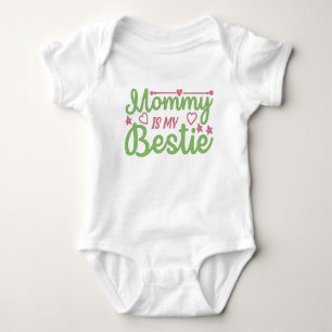 Body Maman mignonne est ma citation Bestie Pink Green B