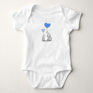Body Maman mignonne et Eléphants bébé Baby One Piece Te