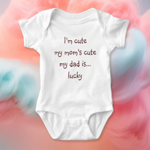 Body Maman mignonne Papa Lucky Funny Nouveau-né Douche