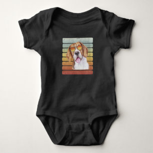 Body Maman Papa Beagle Rétro Vintage Coucher de Soleil
