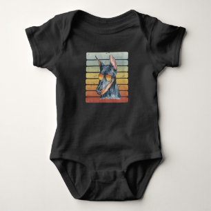 Body Maman Papa Doberman Coucher de Soleil Rétro Vintag