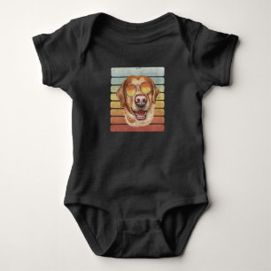 Body Maman Papa Labrador Coucher de Soleil Rétro Vintag