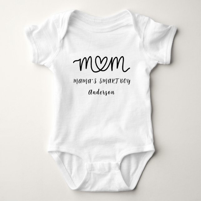 Body Maman personnalisé nom mignon moderne  (Devant)