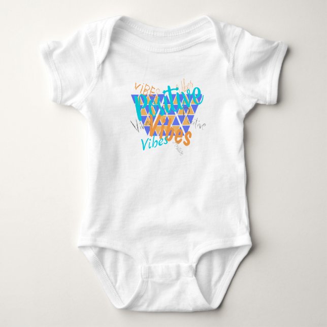 Body manche courte bébé Funky Positive Vibes (Devant)