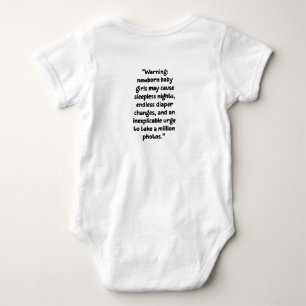 Body manche courte drôle Citation Bébé Fille Nouve