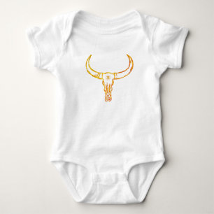 Body manche longue à motif de crâne de taureau
