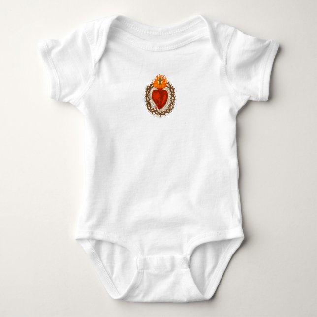 Body manche longue Bébé Sacré-Cœur de Jésus (Devant)