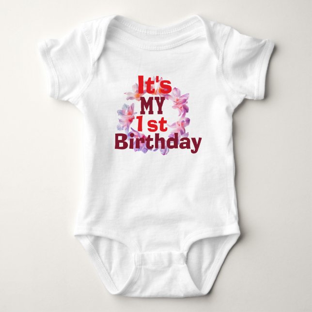 Body manche longue bébé Tenue de fête pour fille d (Devant)