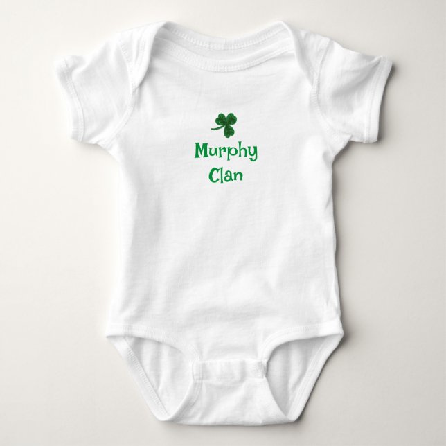 Body manche longue du clan Murphy Shamrock (Devant)