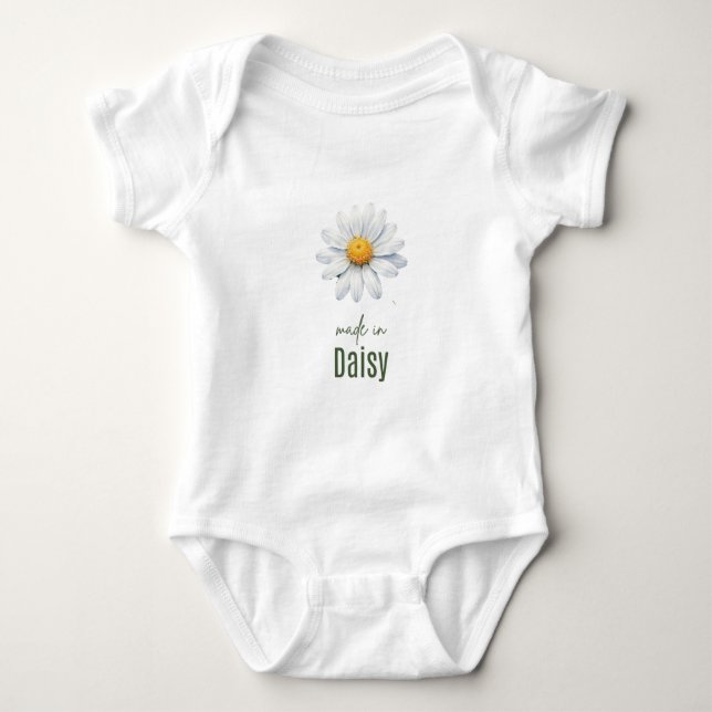 Body manche longue fleur de naissance d'avril Dais (Devant)