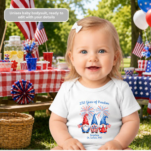 Body manche longue pour bébé Gnomes patriotiques p