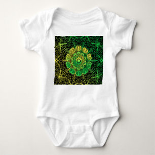 Body Mandala Art : Green Yellow Detail.