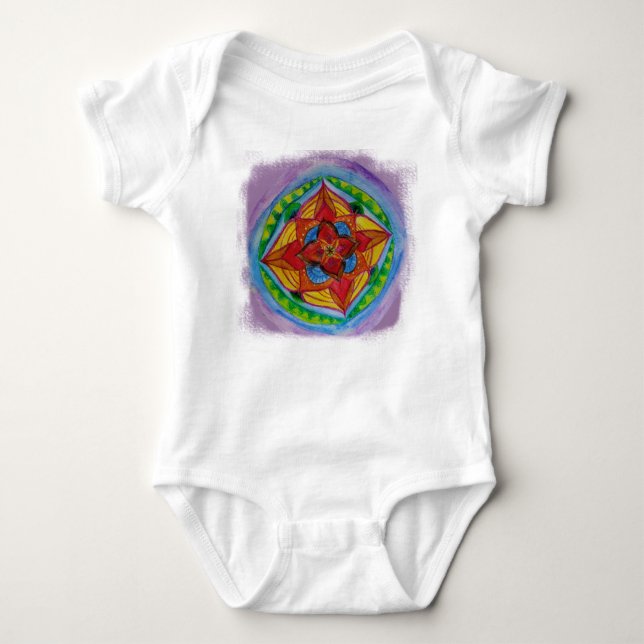 Body Mandala Dessin Baby Jersey Bodysuit (Devant)