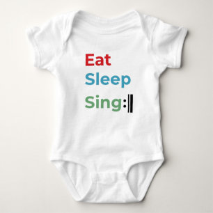 Body Mangez Sleep Chanter Répétez Musique Bodysuit bébé