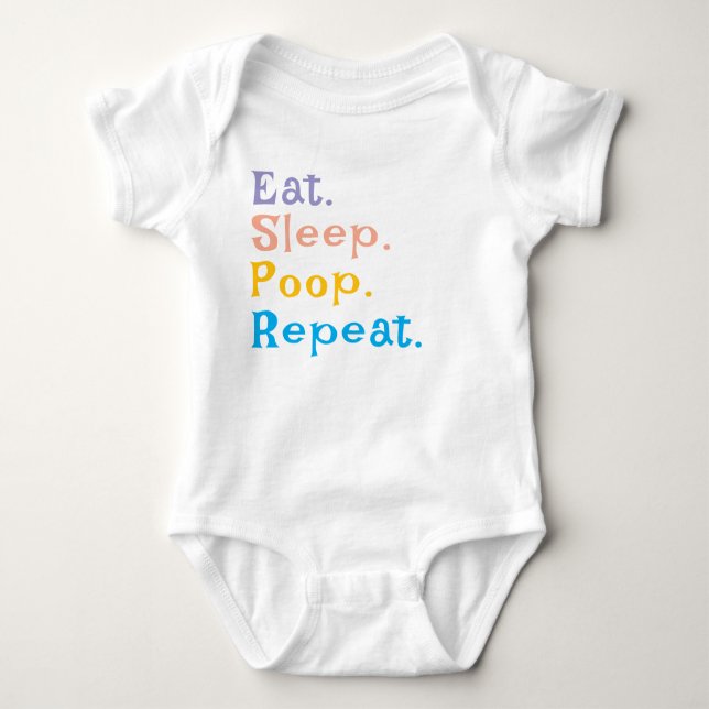 Body Mangez Sleep Poop Repeat - enfant en bas âge bébé  (Devant)