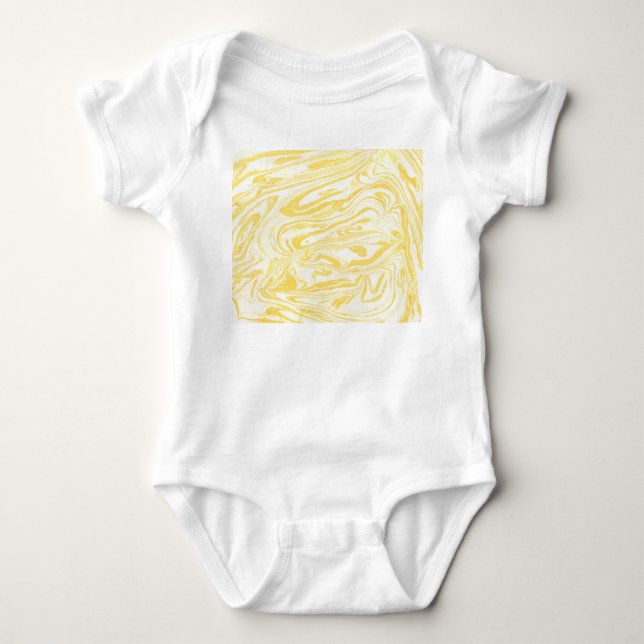 Body Marbre jaune élégant : Texture dessinée à la main (Devant)