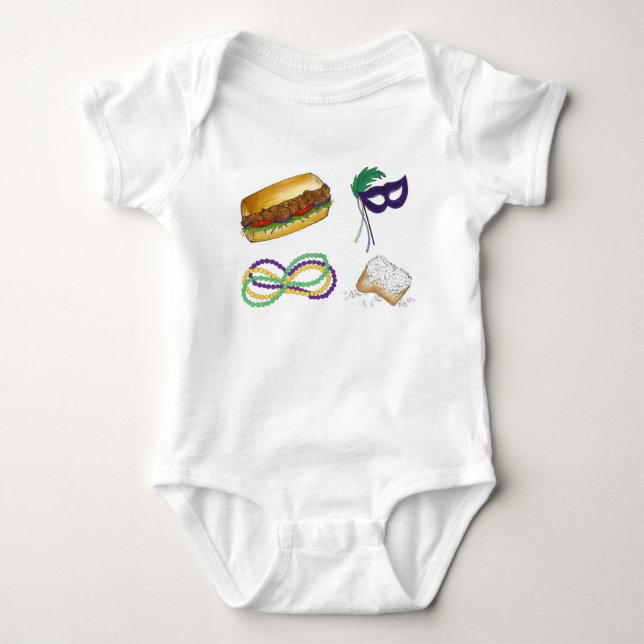 Body Mardi Gras NOLA New Orleans Mask Beads Beignet (Devant)